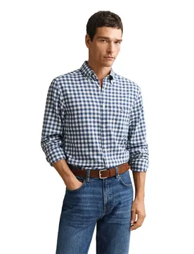 Chemise à Manches Longues 3260017 Linen Regular Fit Vintage Blue 2XL
