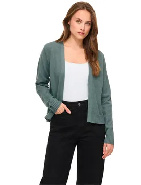 Cardigan Ril Short Knit Balsam Green / Dark Melange XS