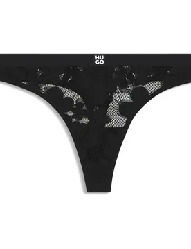 Hugo Tanga Bloom Lace 10279381 Black L
