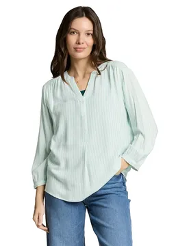 Chemisier à Manches Longues 1050771 Blue Haze White Stripe 46