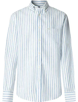 FaÇonnable Chemise à Manches Longues Fm302201 Linen Horizon Blue L