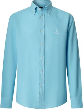 FaÇonnable Chemise à Manches Longues Fm302207 Linen Broadway Blue XL