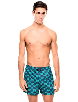 Ea7 Costume Da Bagno Boxer 7m001677_af21252 Skipper Blue / Holly Green L