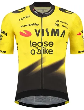 Maillot à Manches Courtes Team Visma Lease A Bike Replica Premium 2026
