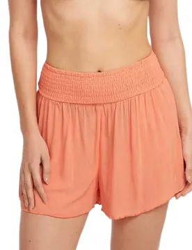 Short Johnny Smocked Waist Funky Peach L