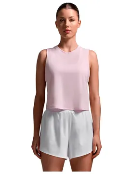 Maglietta Senza Maniche Aero Mesh Crop Pink Frost S