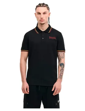 Polo à Manches Courtes Tursdale Black / Oxblood / Yellow M