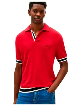 Polo à Manches Courtes Mw0mw41620 Medium Red L