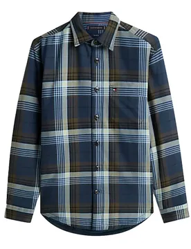 Chemise Surchemise Mw0mw41682 Pitch Blue / Check M