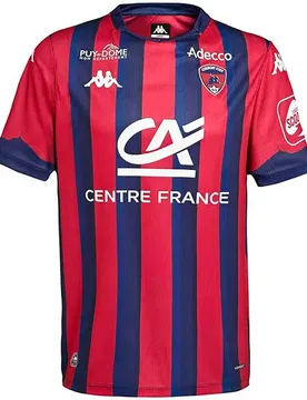 T-shirt à Manches Courtes Domicile 2025-clermont Red Dk / Blue Md Cobalt Sponsor S