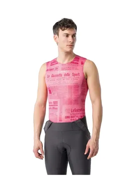 Maglietta Intima Tecnica Senza Maniche Gazzetta Dello Sport Pink Giro