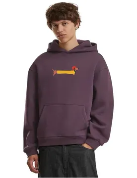 Felpa Con Cappuccio Christmas Dog Fluffy Plum Purple 5XL
