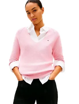 Maglione Con Scollo A V Ww0ww52 Bonita Pink L