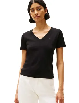T-shirt à Manches Courtes Et Col En V Slim Cody Black XS
