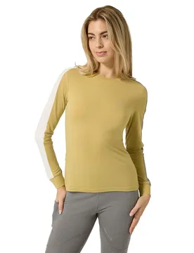 T-shirt à Manches Longues Alarm Running Regular Fit Sahara / Cashmere Grey Melange / Fresh White M