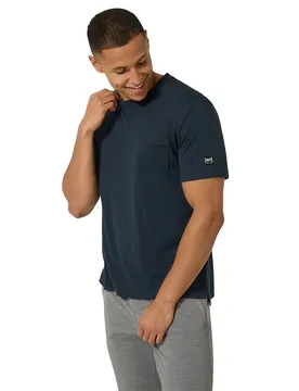 T-shirt à Manches Courtes Pocket Loose Fit Blueberry L