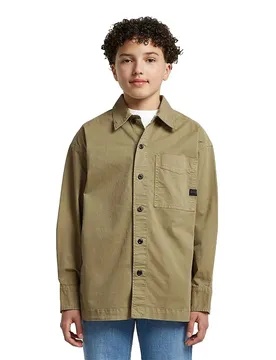 Chemise à Manches Longues D29660-01 Boxy Fit Ensis Green 14 Années Garçon