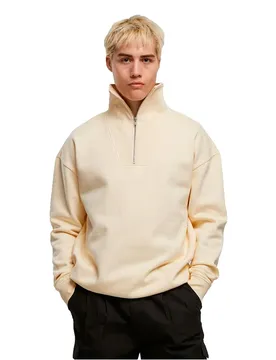 Sweat à Demi-zip Cut&sew White Sand 2XL