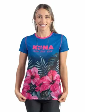 Maglietta A Maniche Corte Kona Pua Aloalo Blue M