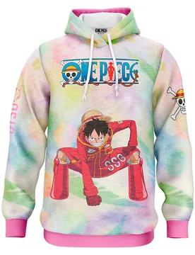 Sweat à Capuche One Piece Egghead Luffy And The Crew Pink XL Homme
