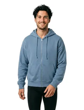 Sweat-shirt à Zip 30000811 Dusty Blue S Homme