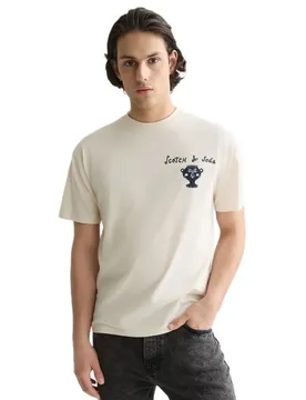 T-shirt à Manches Courtes 183366 Eggnog L