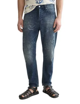 Jeans The Dean Loose Tapered Fit Delft Tiles Blue 29
