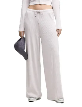 Select Pantaloni Sportivi Ess Ribbed Wide Leg Soft Touch Op Misty Pink Heather XS