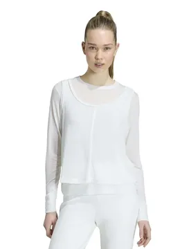 T-shirt à Manches Longues Soft Lux Sheer Off White M