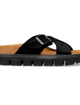 Sandali Siena Pap Chunky Suede Leather Narrow Black EU 37
