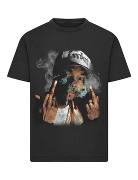 Maglietta A Maniche Corte Snoop Dogg Don´t Blaze It Up Heavy Oversize Vintage Black 2XL
