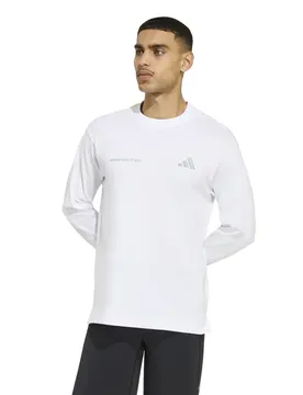Maglietta A Maniche Lunghe Adi365 Running Community Culture White / Reflective Silver 2XL