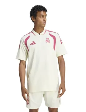 Polo à Manches Courtes Real Madrid 26/27 Tiro26 Competition Ivory / Wild Pink M