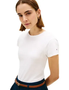 Maglietta A Maniche Corte Ww0ww8702 Slim Fit Ecru XS