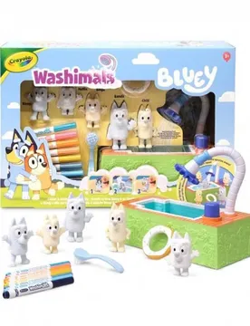 Washimals Bluey Set Da 5 Animali Domestici Con Piscina