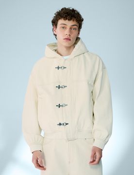 Blouson Bomber Brandebourgs M Écru