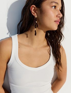 Pendiente Cascada Charms Mujer Oro