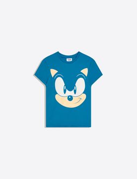 T-Shirt Manches Courtes Sonic L Bleu
