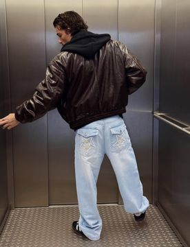 Jeans Barrel Fit 46 Bleu Clair