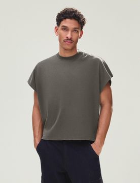 Camiseta Worker Oversize Print Hombre Xl Gris