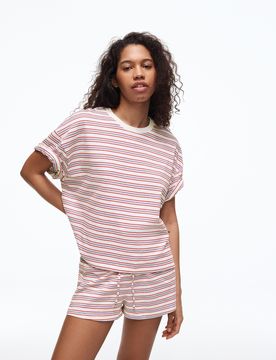 Short En Molleton À Taille Élastique S Blanc