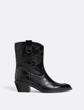 Cowboy-Stiefeletten mit Absatz SCHWARZ 37