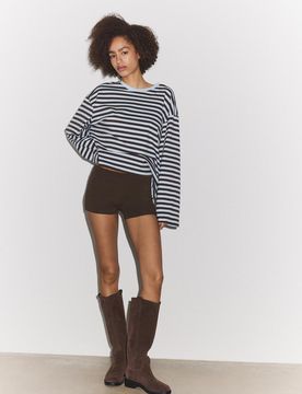 Stradivarius Mini-Shorts Braun S