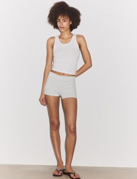 Mini-Shorts Graumeliert S