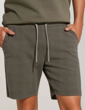 Shorts con coulisse - verde scuro