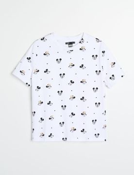 T-shirt in cotone stampato Minnie and Mickey - multicolor