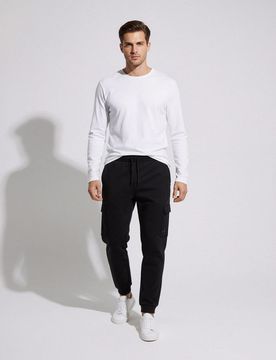 Pantaloni tuta cargo - nero
