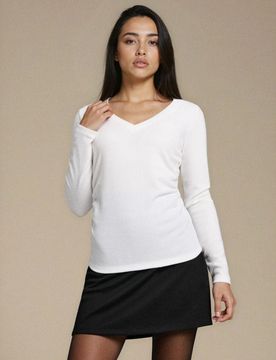 Camicia con arricciatura e miscela di viscosa - panna