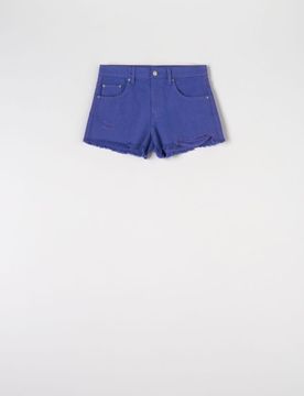 Pantaloncini in denim - viola