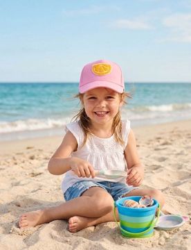 Cappellino con visiera con applicazione 3D - rosa shocking